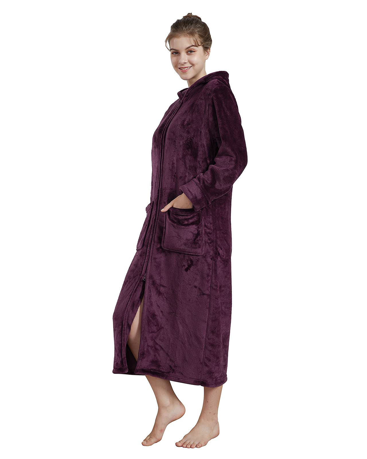 

HONOUR FASHION Худи-одеяло для мужчин и пушистая пижама для домашней одежды, идеально подходящие для осени и зимы, размер M, женские, длинные, тепло,