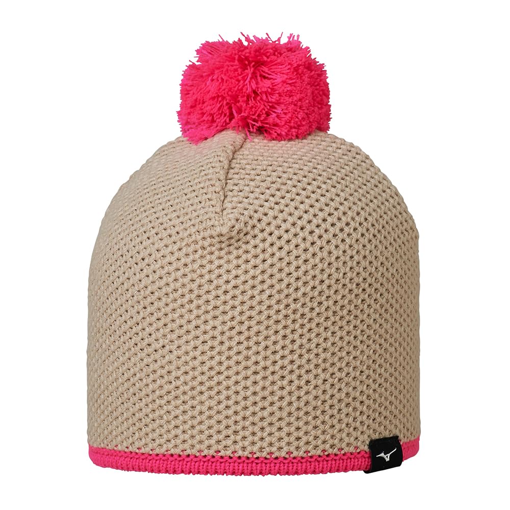 Mizuno Low Gauge Knit Beige Beanie, Cap,