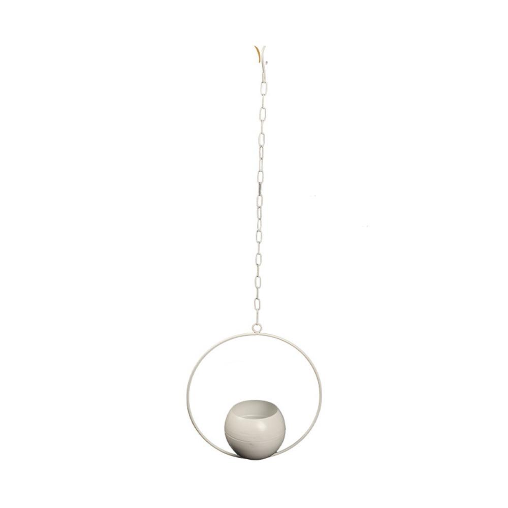 Minimalist Metal Hanging Flower Pot Iron Art Hanging Plant Bucket  Balcony Decoration
