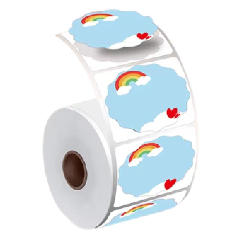 140/230Pcs DIY Blank Label Sticker Rainbow Self-Adhesive Thermal Paper  Shipping Labels