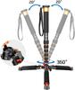 Koolehaoda Camera Monopod with Detachable Tripod Aluminum 6 Levels of Telescopic Inches 177 Leg Diameter Inches Load Capacity Lbs 360 Degree Panorama