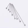 100pcs/Pack Stainless Steel 15-50mm Silver Ball Head Pins For Handmade DIY Jewelry Making Headpin Findings Accessories