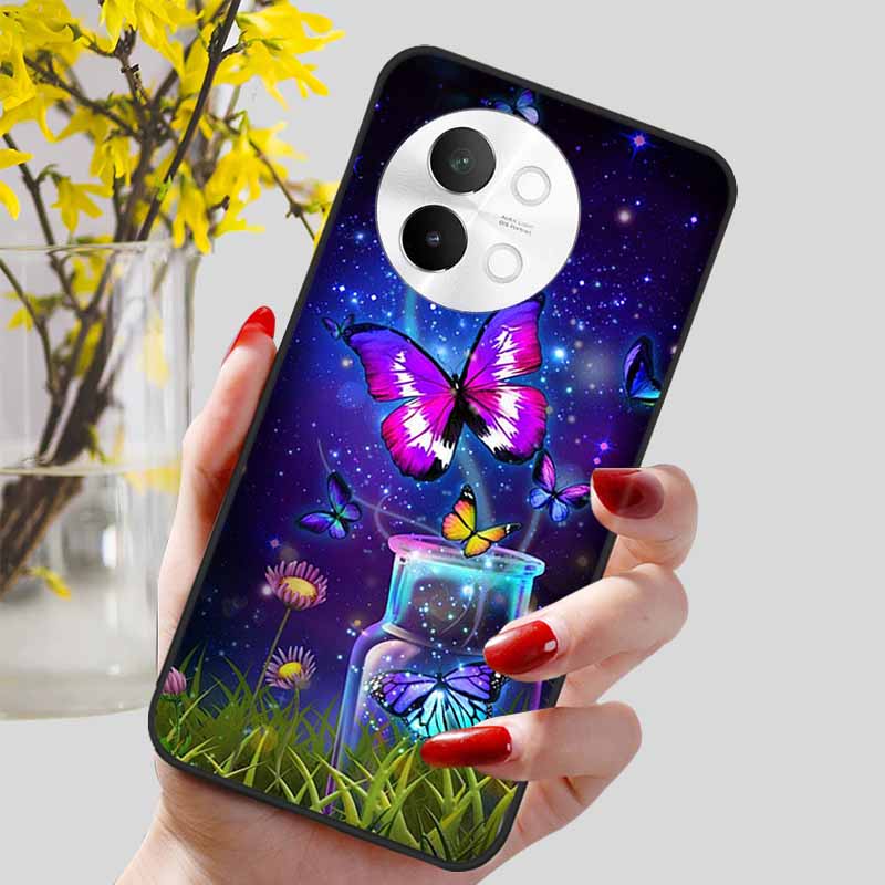 For Vivo V40 Lite 5G Case Fashion Soft Silicone Lovely Phone Cover for Vivo V 40 Lite V40Lite 5G Protect Back Cover TPU Coques