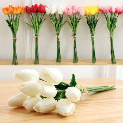 1 Pc Artificial Flowers Garden Tulips Real Touch Flowers Tulip Bouquet Decor Mariage For Home Wedding Decorations Fake Flower