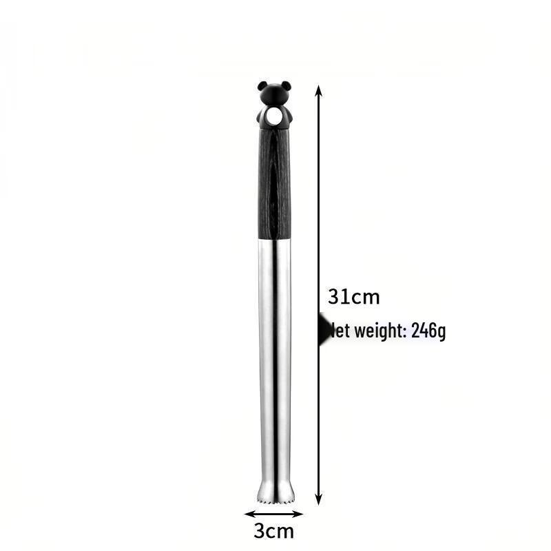 

304 Stainless Steel Cocktail Muddler with Bear Handle