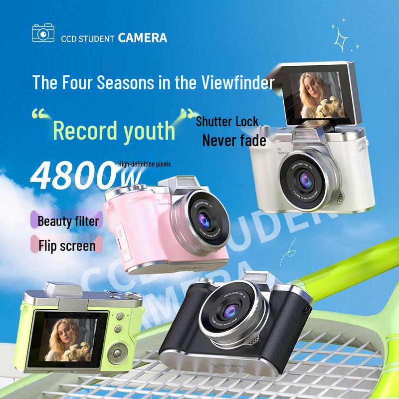 

Entry-Level Flip Screen Mirrorless Camera for Students рожевий