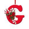 Christmas Acrylic Letter Hanging Decoration Car Rearview Mirror Xmas Tree A to Z Alphabet