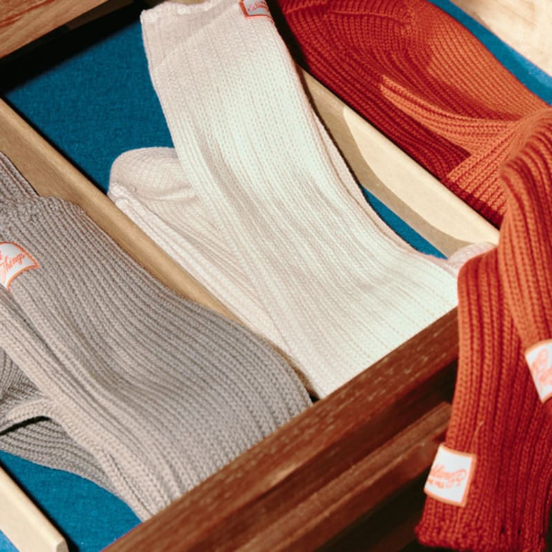 SNUGGIEST Chunky Cotton Winter Knit Socks [Misty Brown]