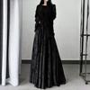 Chinese Style Velvet High-Waisted Ankle-Length Skirt for Autumn/Winter