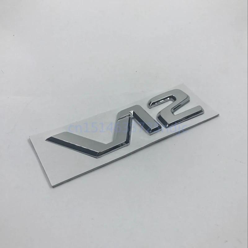 3D ABS For Mercedes-Benz V12 Logo Fender Emblem Badge Sticker Adhesive R129 W140 W220