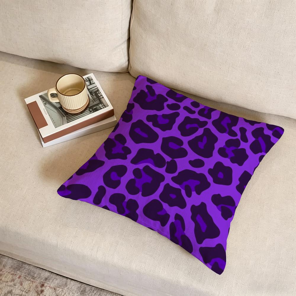 L-Leopard Print Cushion Cover Fabric Soft Furnishing,Pillowcase, Cushion Cover, Sofa Pillow, Home Decoration