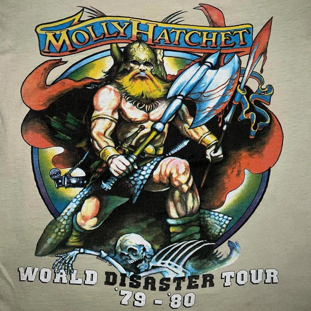 1979 Molly Hatchet World Tour Classic T-Shirt Size S-4XL Men s cotton GO1014 S