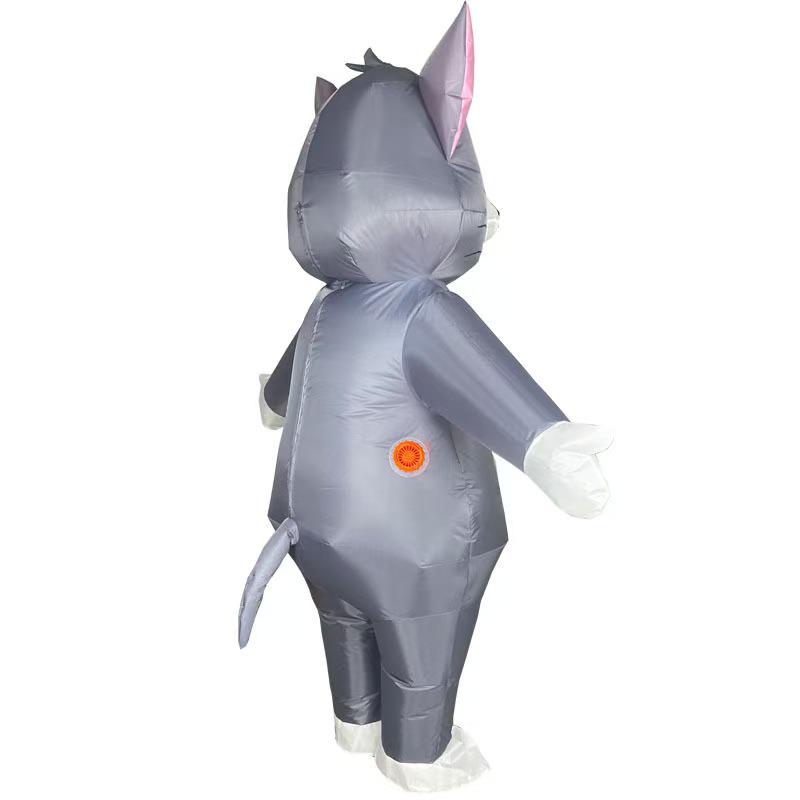 

Надувной костюм Тома Кота для взрослых - Мультяшный талисман, наряд для вечеринки