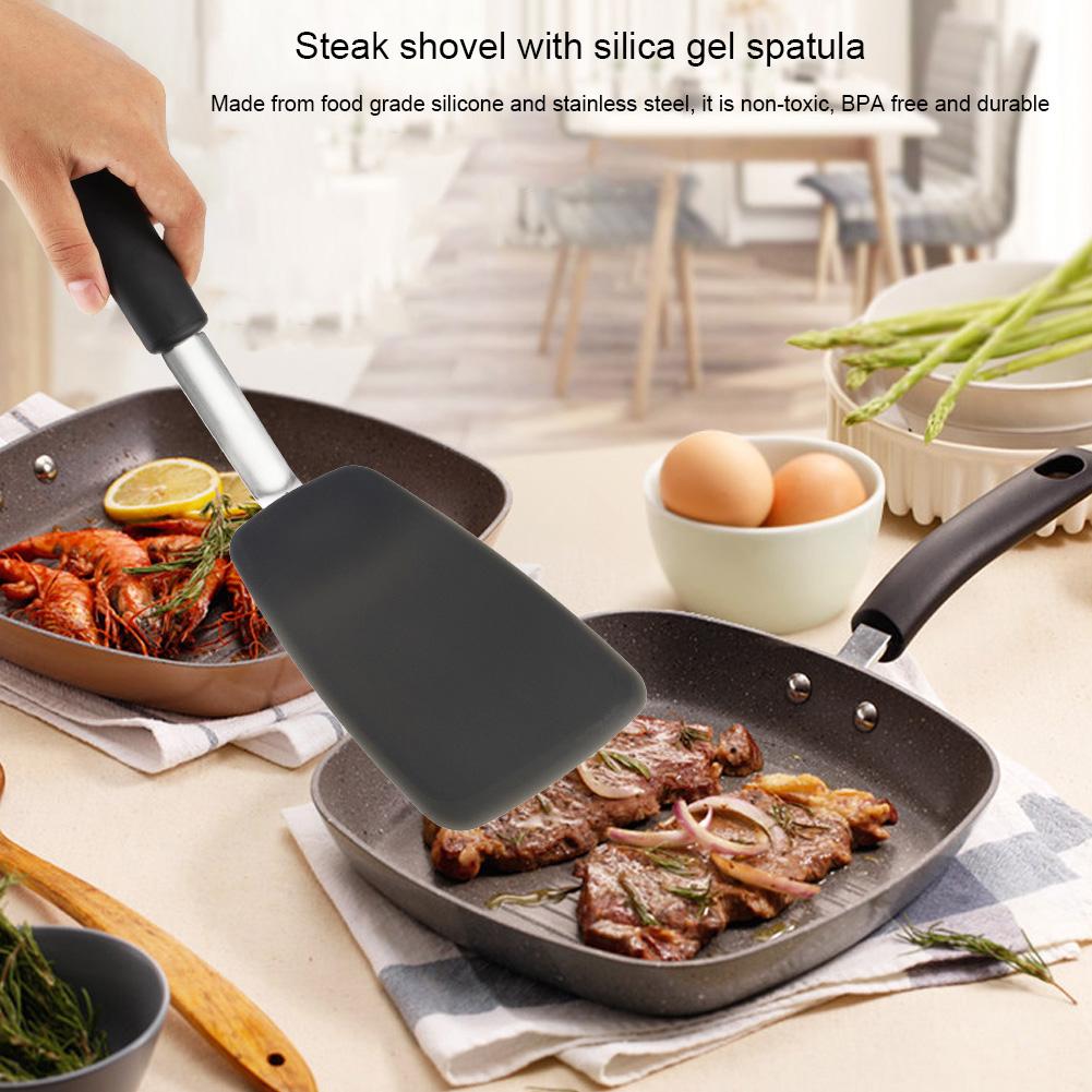 Silicone Spatula Turner HeatResistant NonStick Kitchen Utensil NonSlip Cooking Tool