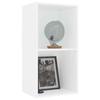 Bibliothèque - vidaXL - 2 niveaux - Blanc - 40x30x76,5 cm - Bois aggloméré