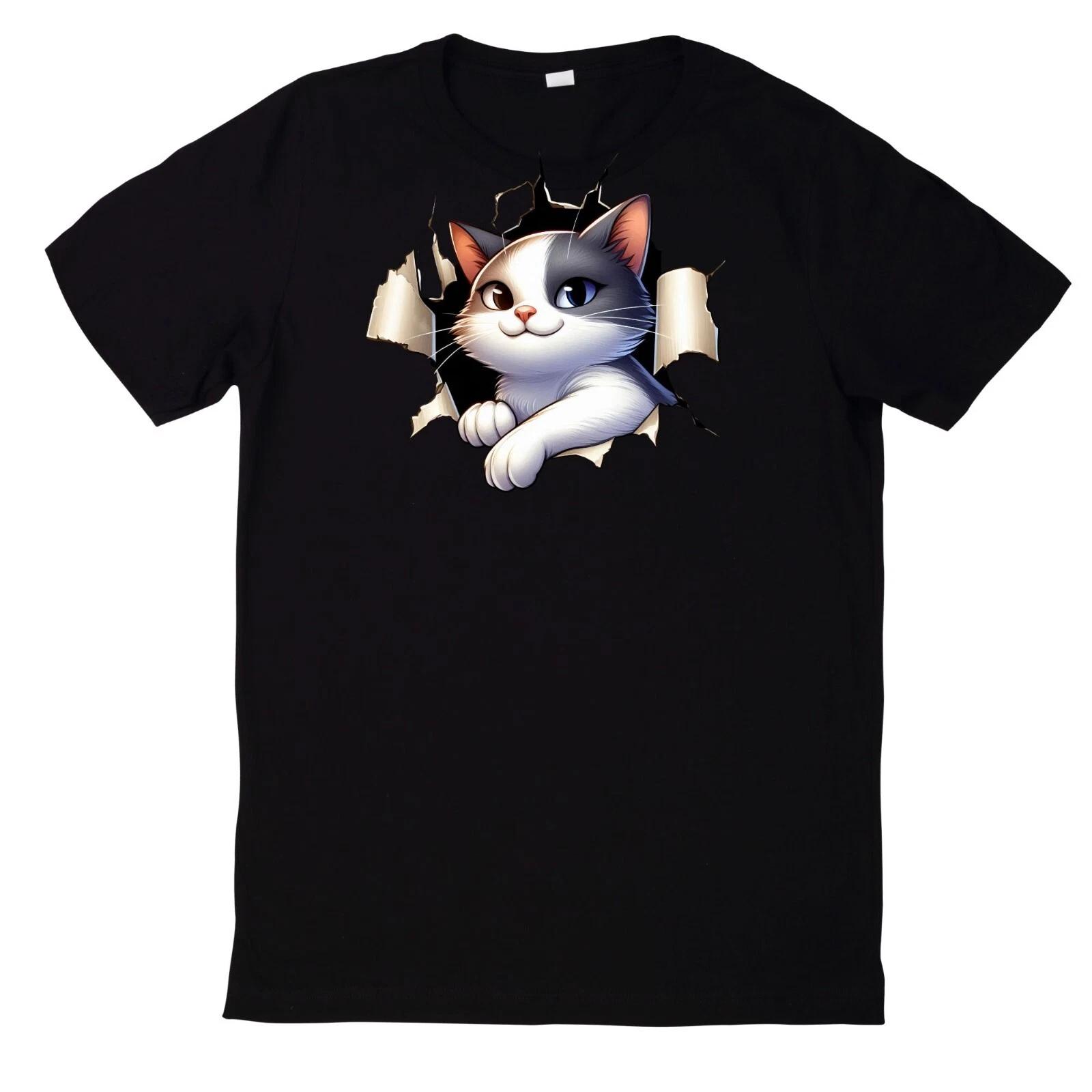 T-Shirt Niedliche Tiere gucken Motiv Baumwolle XXXXL
