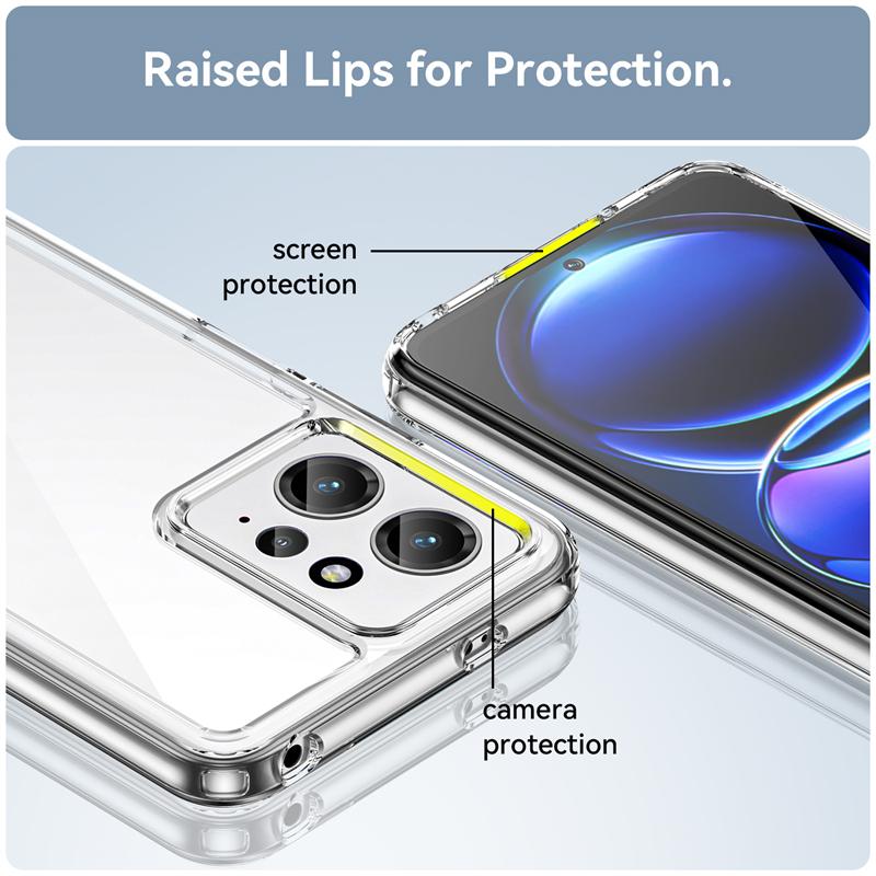For Xiaomi Redmi Note 12 Case Silicone Clear Border Bumper Redmi Note 12 Cover Shockproof Case For Redmi Note 12 Pro Plus Cover