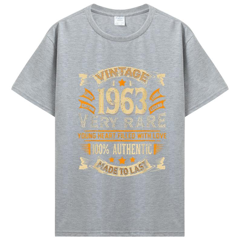 Birthday Vintage 1963 Old Gifts Vintage T-Shirts Summer Graphic Tshirt Streetwear Clothing Oversized Tshirt
