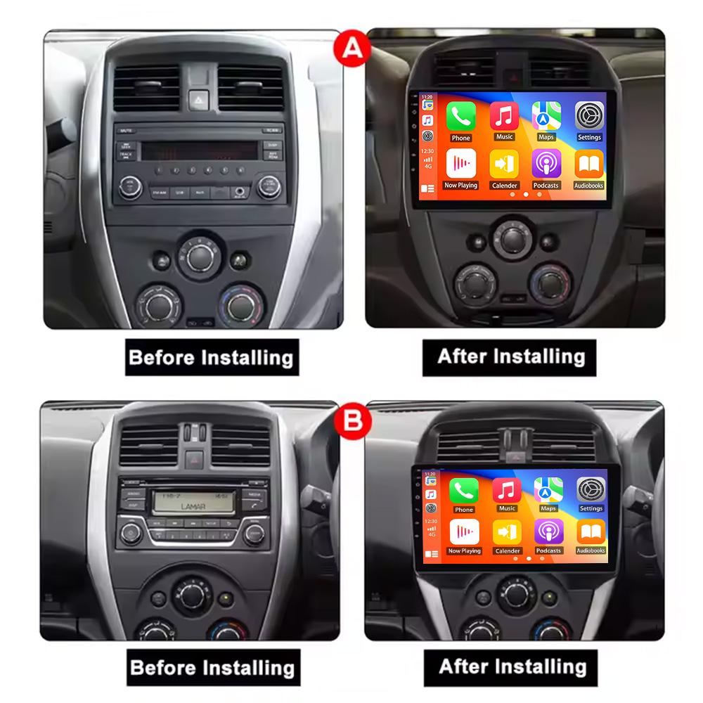 2din Android 14 Auto Car Radio Multimedia Stereo For Nissan Versa Latio Sunny 2014-2019 CarPlay GPS autoradio