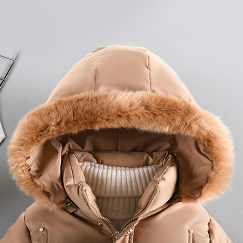 Girl Winter Cotton-Padded Jacket Children's Fashion Coat Kids Outerwear Baby's Warm Down Jacket Children Clothing 4-12 Years