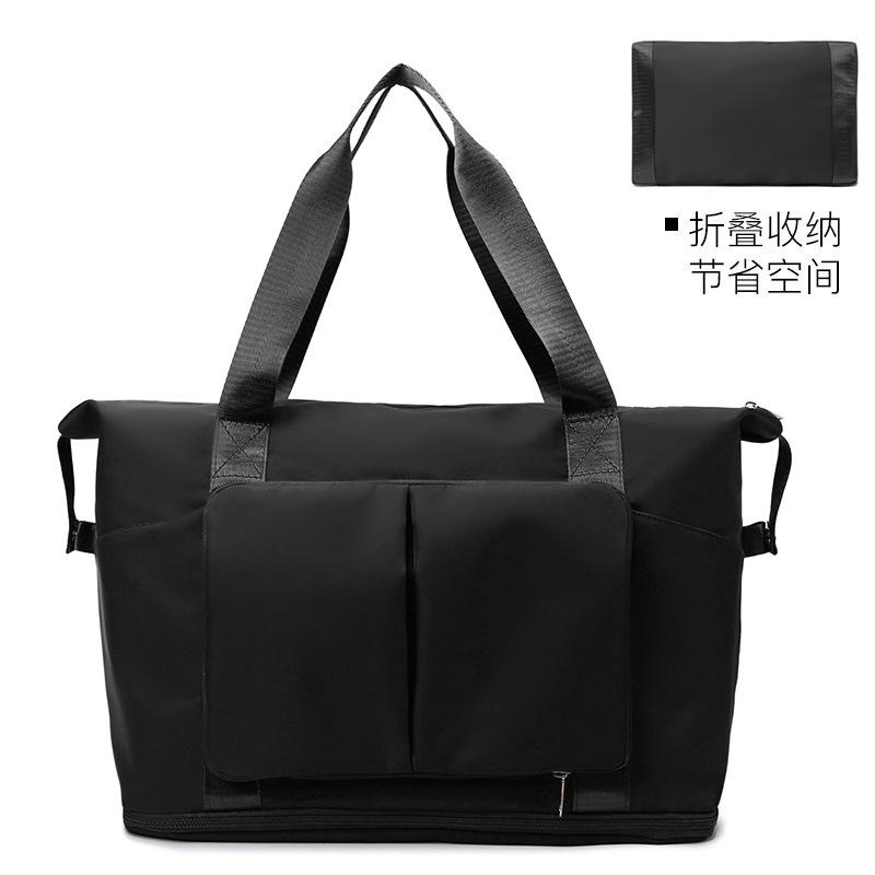 Expandable large capacity travel bag new dry and wet separation light waiting bag high-value student storage luggage bag
