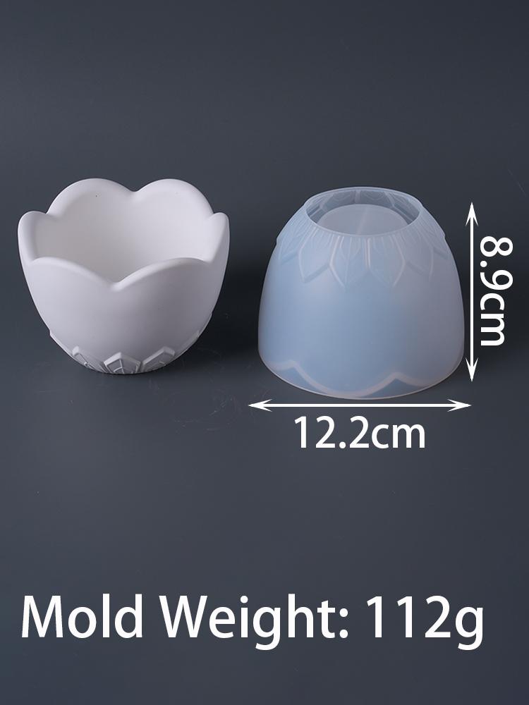 DIY Flower Shape Cup Silicone Mold Gypsum Resin Candle Jar Molds Flowerpot Concrete Mould Crafts Casting Home Decoration Gift