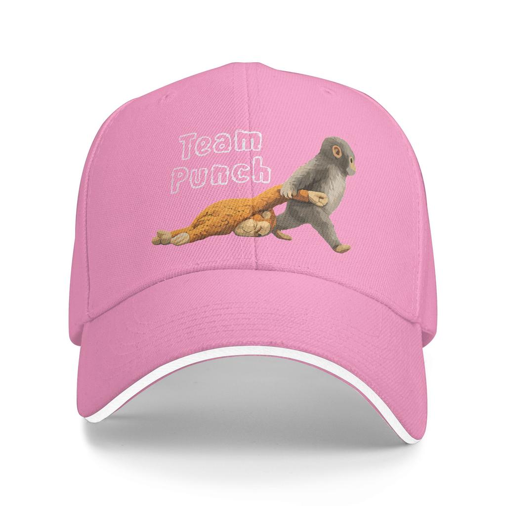 Baby Monkey Punch Team Punch Baseball Cap Trendy Unisex-Teens Trucker Hat Breathable Logo Running Hippie Baseball Caps Gift Idea