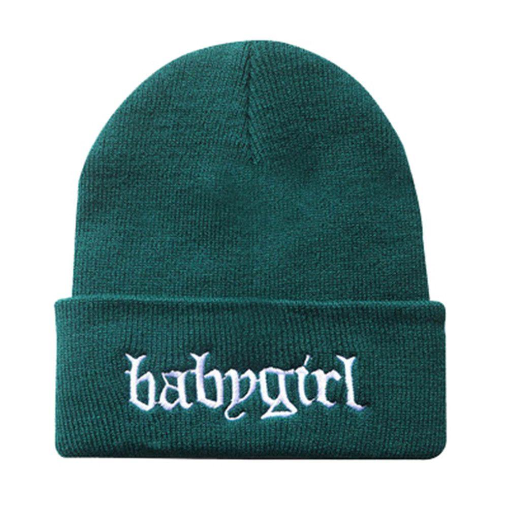 Send girlfriend Hip hop cold cap Embroidery Warm hood Knitted hat Babygirl Wool cap Winter