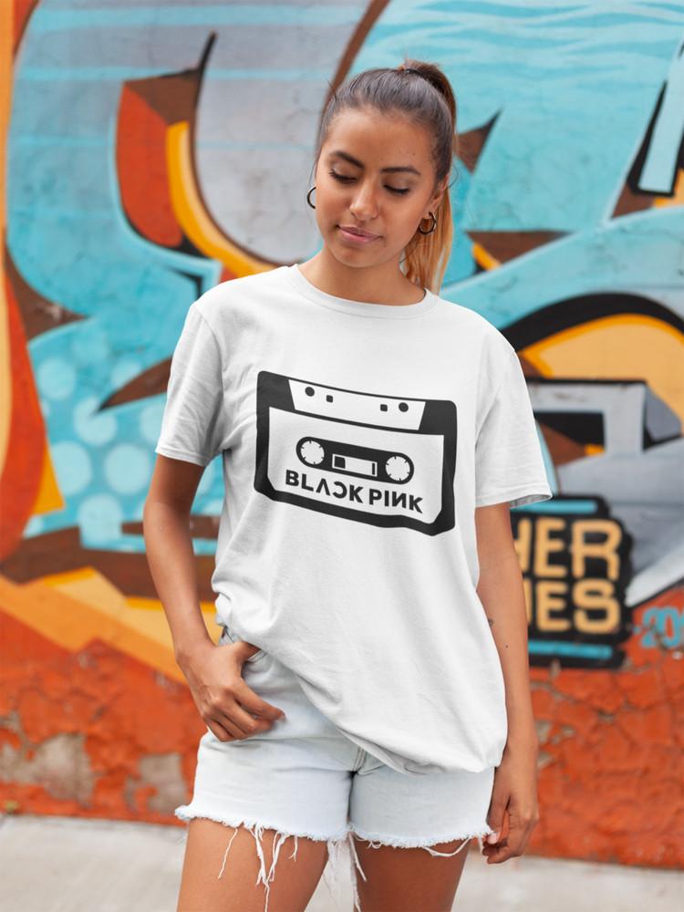 

Organic Cotton Women s Oversize Black Pink K-POP Blackpink Girl Group Music T-Shirt S