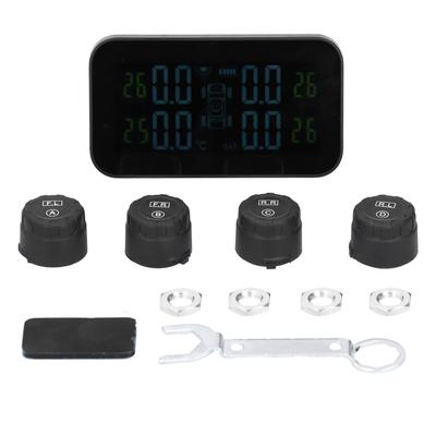 LCD-Anzeige Auto TPMS Reifendruckkontrollsystem mit Sensor Solarladung USB-Ladung