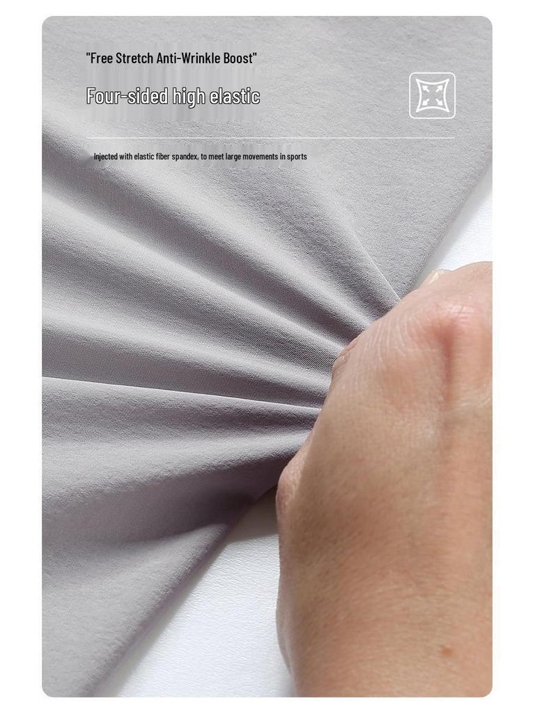 Quick-Dry Ice Silk Men's Short Sleeve Round Neck Tee for Summer Running & Fitness