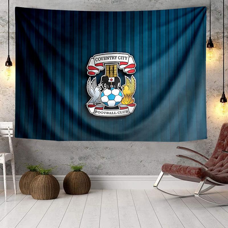 Coventry City Crest Design Tapestry, Unique Design Tapestry, Wall Decor for Bedroom,Livingroom, Playroom,Heartwarming Fan Holiday Gifts