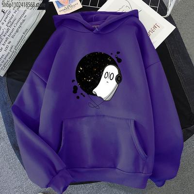 Undertale Game Ghost Print Hoodies Women Y2k Fashion Hooded Shirt Long Sleeves Pullover Sweatshirts Oversized Unisex Clothes