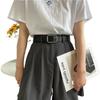 Style Trendy Korean Retro Belt With Square Buckle For Youth Perfect For Jeans And Wear Casual
