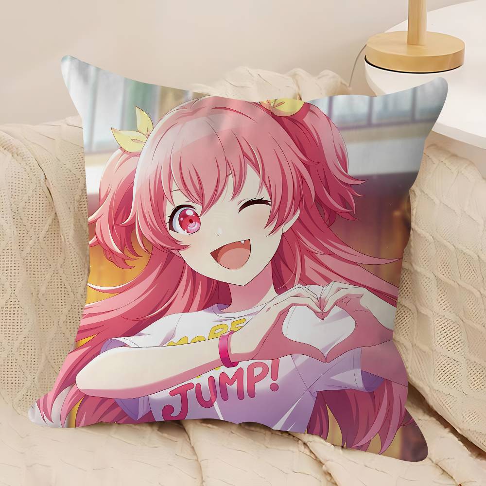 A-Airi Momoi Cartoon Cushion Cover Car Throw Pillow Case For Sofa Car Christmas Gift 40x40cm 45x45cm