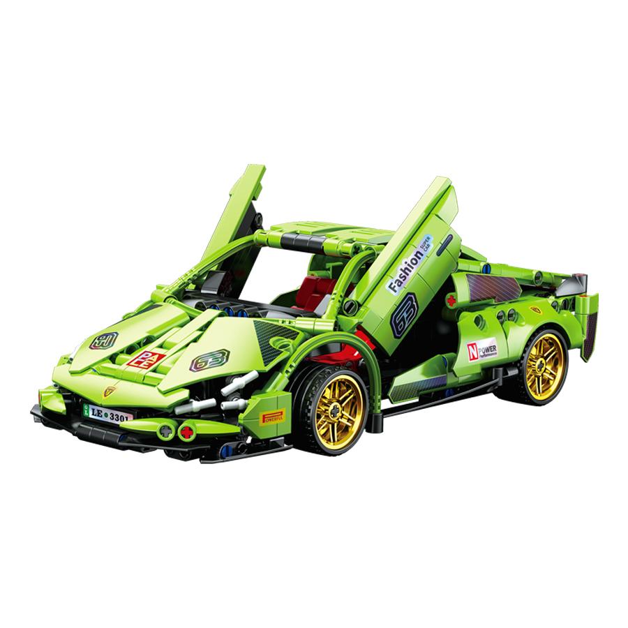 9029 Children Building Blocks Pull-Back Car Educational Assembly Racing Car Model Boys Toy