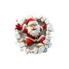 Christmas Creative Visual Effect Broken Wall Cartoon Sticker Festive Atmosphere Living Room Home Decoration Wall Sticker