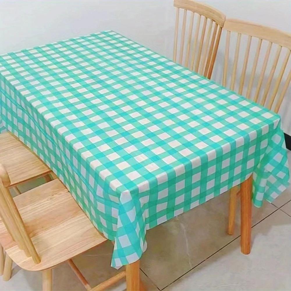 1/2pcs Disposable Table Cloth Waterproof Plastic Tablecloth, Rectangle Checkered Table Covers for Picnic, Birthday, Part