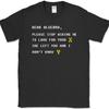 Dear Algebra T-Shirt Funny Math Humor Gift Joke Novelty Text Tee
