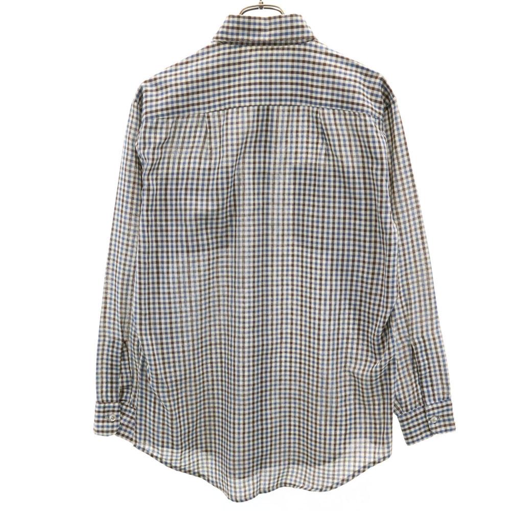 BIG MAC 70s Check Pattern Long Sleeve Shirt M JC Penney Old Vintage Men's Used