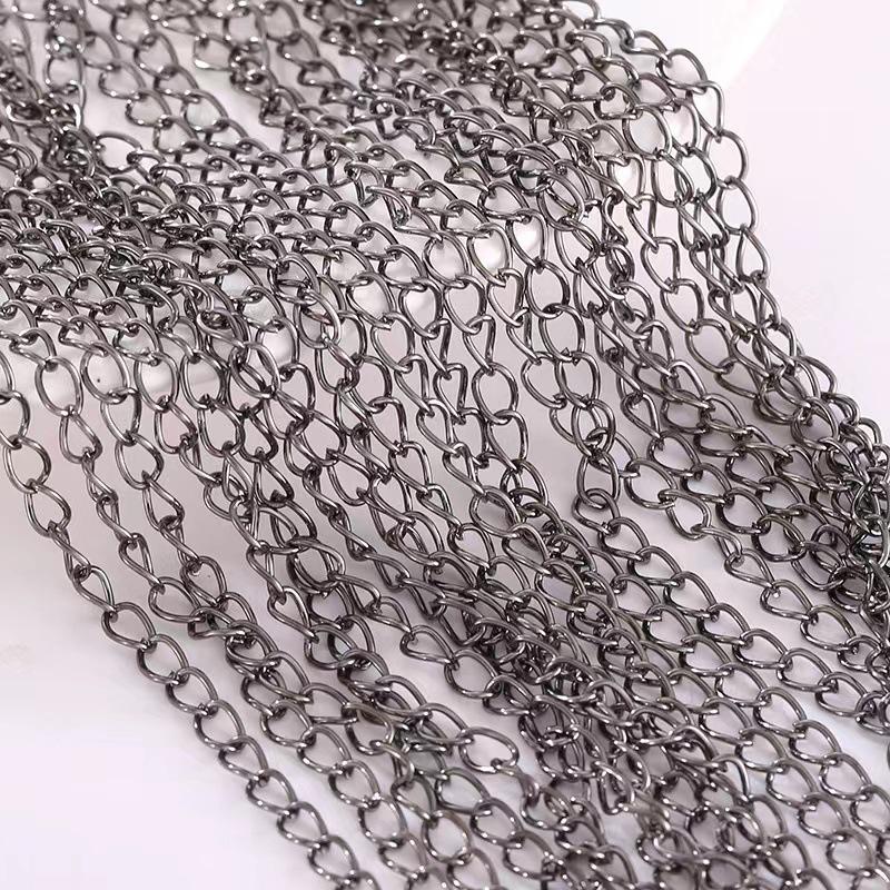 DIY Jewelry Chain: Single Buckle Tail, Extension, Twist, Electroplated Necklace Matching Chain