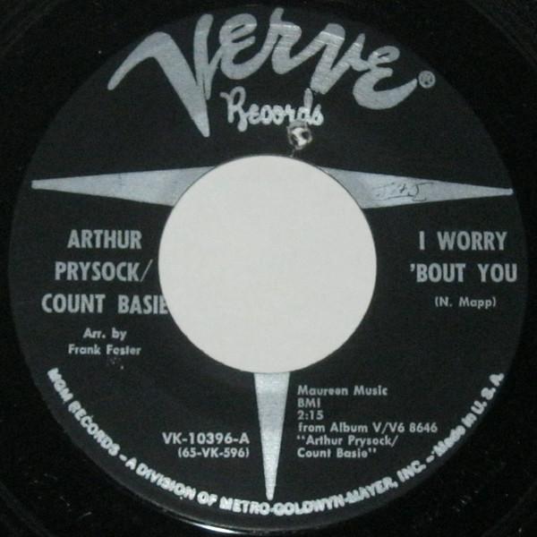 7inch Record ARTHUR PRYSOCK  COUNT BASIE  I Worry bout You VK10396 VERVE 1966 US Jazz Used