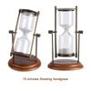 15 Minutes Metal Rotating Sand Glass Timer Clock Hourglass Table Ornament Home Decor Gift