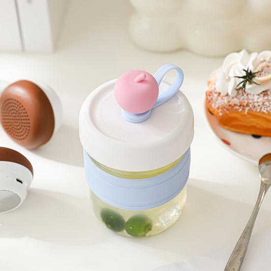 Szklana Butelka na Wodę ze Słomką Infuzer na Owoce Szczelna 500ml Kubek do Picia