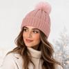 Earmuffs Pullover Cap with Fluffy Ball Beanies Cap Elastic Knitted Hat  for Male Female