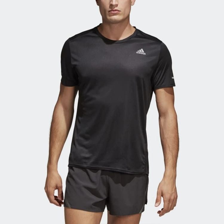 Adidas T Shirts Men's Black Crew Neck Moderate Straight Fit CG1953