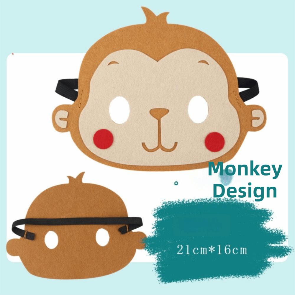 4Pcs Children's Day Gits Felt Animal Mask Children Gits Animal Cosplay Mask  Children's Day