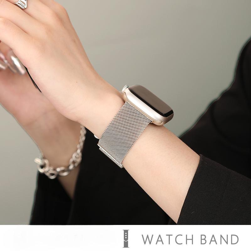 Magnetic Milanese Watch Strap for Apple Watch S11, iWatch 10/9/8/7/SE