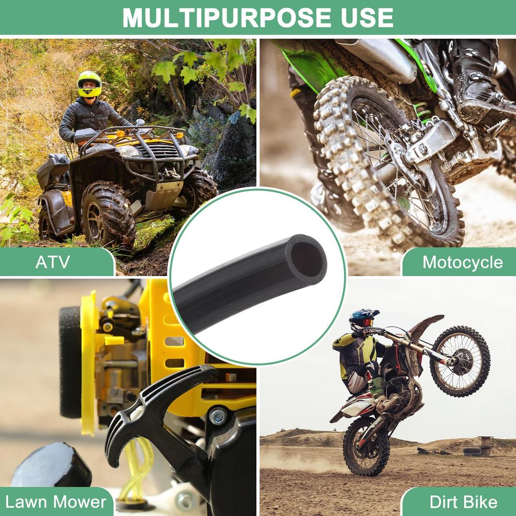 M METERXITY Tubing Carburetor Fuel Vent Line, 7mm(0.28") ID 10mm(0.39") OD 1.5m(5') Length PU