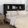 Vidaxl Bed Headboard with Shelves, Black, 140X18.5X104.5 Cm